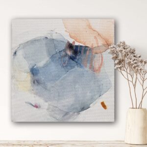 Infinite Horizons — Original Blue Abstract Painting, 10 × 10 in