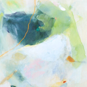 Abstract pastel color painting with dynamic brush strokes.