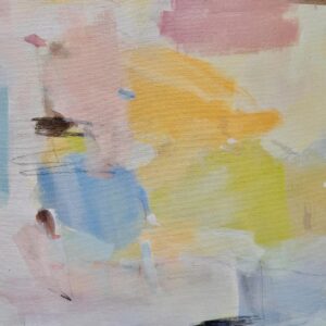 Abstract colorful brushstroke painting on canvas