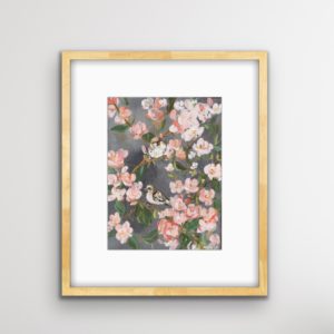 birds and flowers Painting