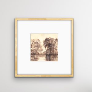 Sepia Landscape Painting print
