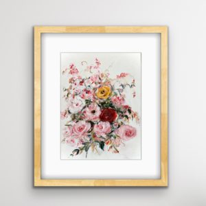 Bunch of colorful Roses painting