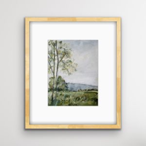 green tree landscape print