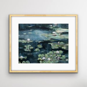 monet lilies print photo